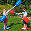 Inflatable Gladiator Jousting Yard Game Sticks Mats Kit Inflatable Gladiator Game Battle Outdoor Accessories For Boys Girls 1