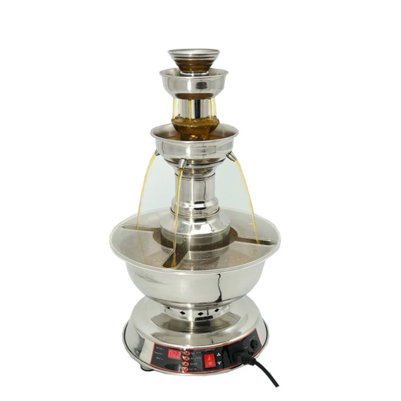 Wine Champagne Fountain Machine Red Wine Waterfall Machine Champagne chocolate Drinks Fountain Maker 3-layer Stainless Steel We