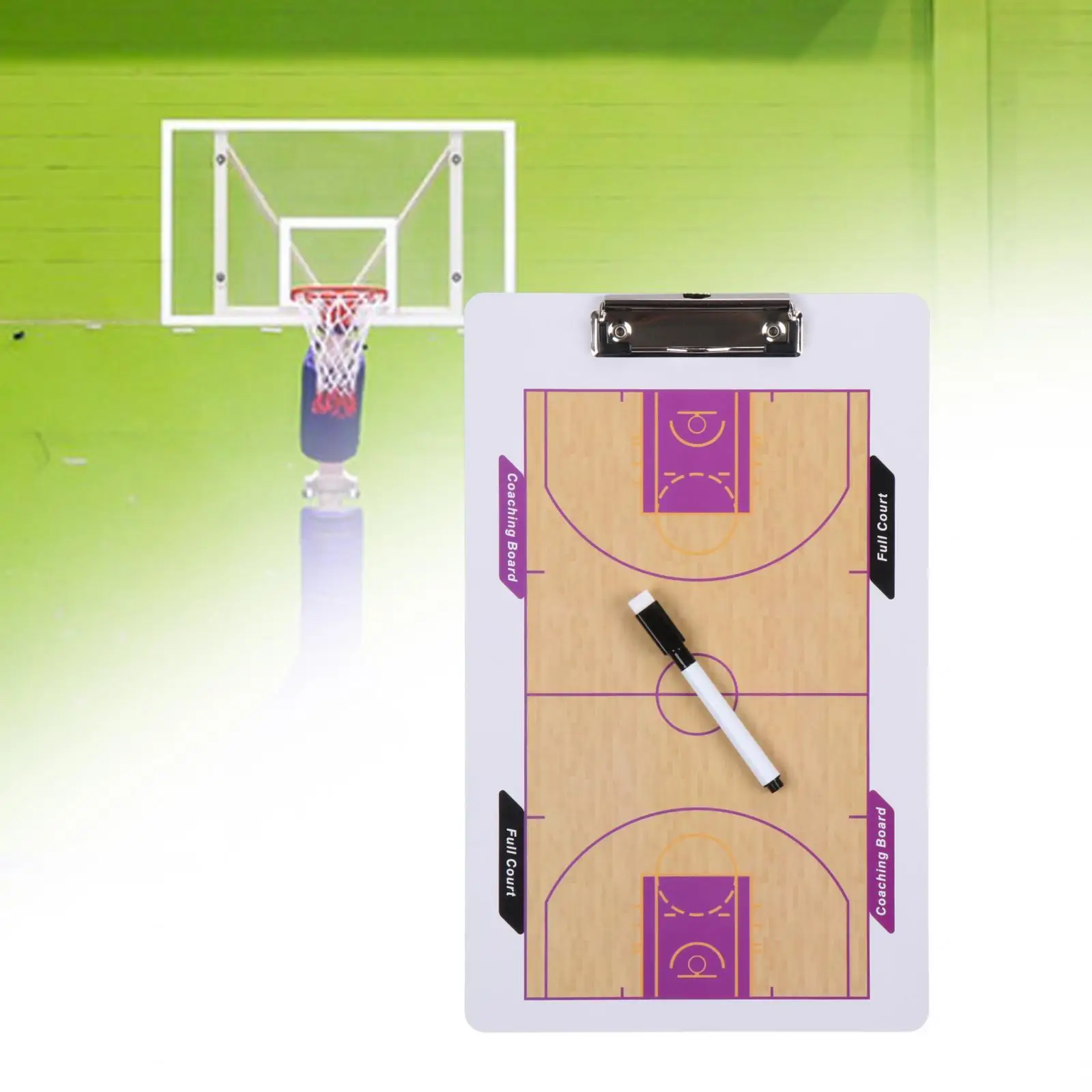 

Basketball Coaching Boards Guidance Training Tool Strategy Tactic Clipboard