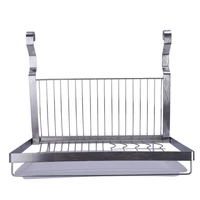Stainless Steel Folding Hanging Dish Rack Draining Bowl Rack Plates Organizer Tableware Kitchen Storage Kitchen Organizer Shelf 1