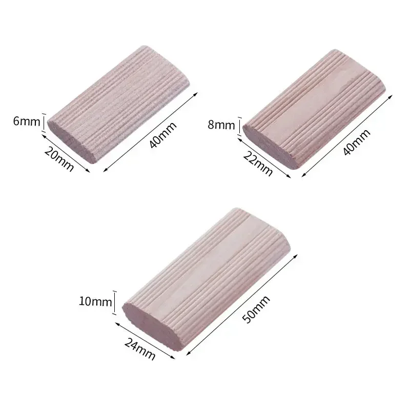 Domino Solid Wood DIY Stripes Tenon Biscuit Joinery Beech Nail Cork Block Wood Board Furniture Butt Tool For Woodwork 100/Bag woodworking tool