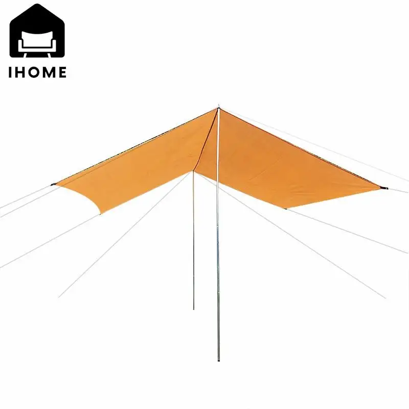 IHOME210D Silver Canopy Simple Tent Outdoor Waterproof Ultralight Camping Four Corners Shade Sail Pergola with Rod New