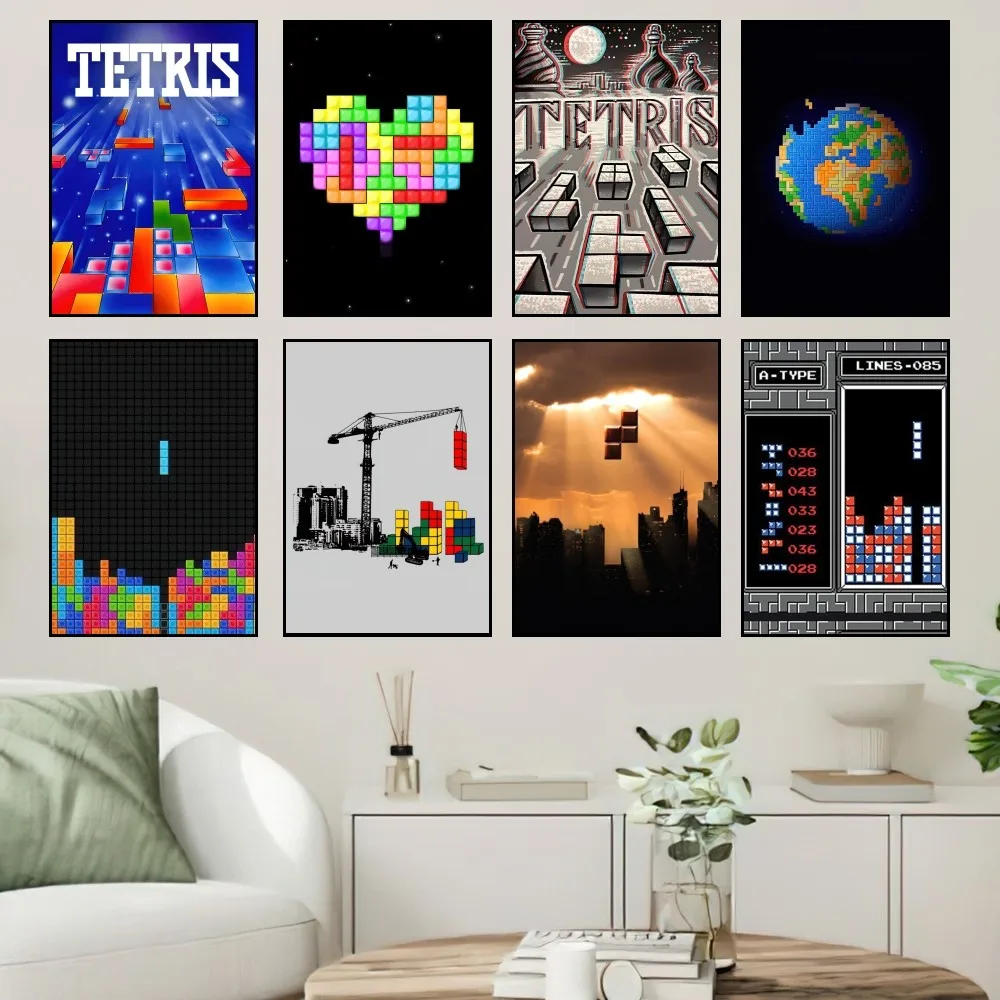 Gioco T-Tetris Poster Stampe Pittura Murale Camera Da Letto Soggiorno Decorazione Ufficio Casa
