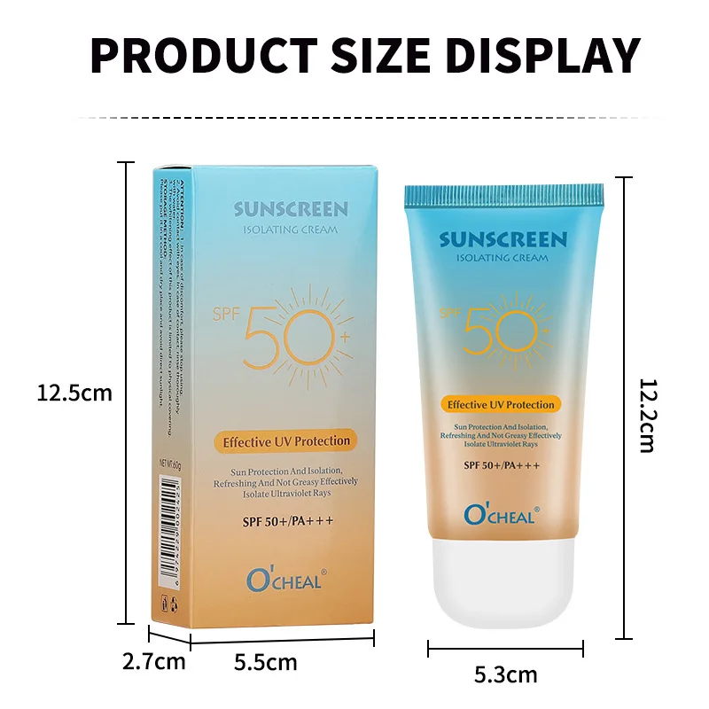 Facial Body Sunscreen Sun Cream Sunblock Skin Protective Cream Anti-Aging Oil-control Moisturizing SPF 50+++