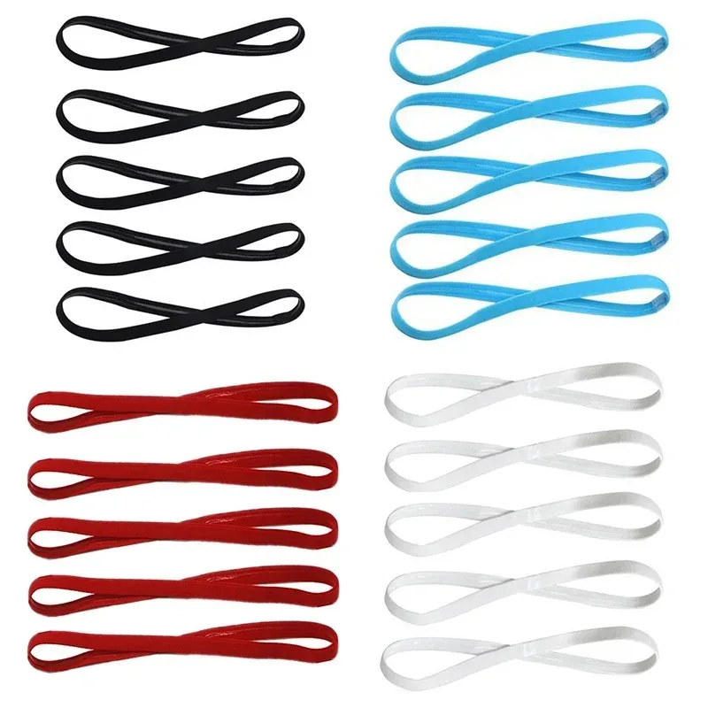 1/2/5pcs Elastic Sweatband Yoga Running Fitness Headband Thin Sports Women'S Men'S Headband Anti Slip Girl Hair Accessories