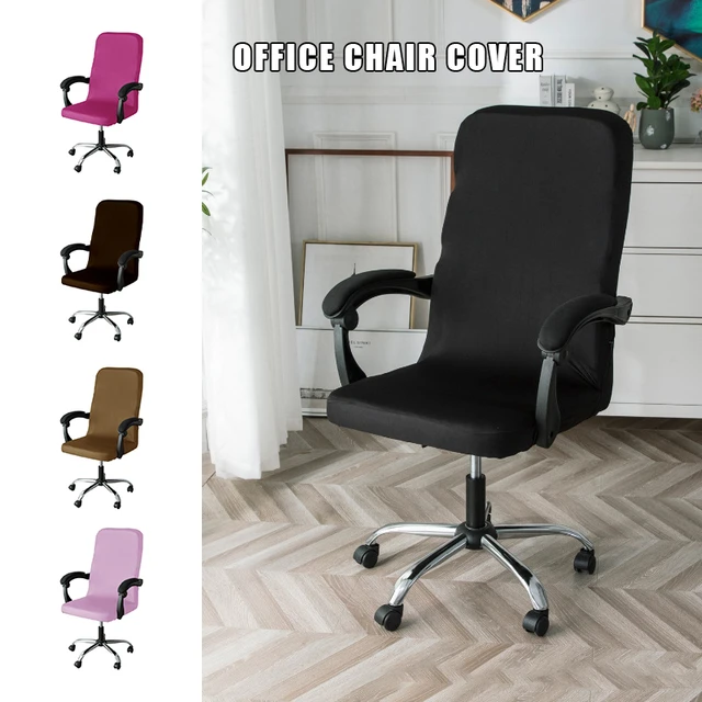 Housses de Chaise de Bureau. Housse Entière de Fauteuil Rotatif Housse de Siège  Tissu élastique Amovible