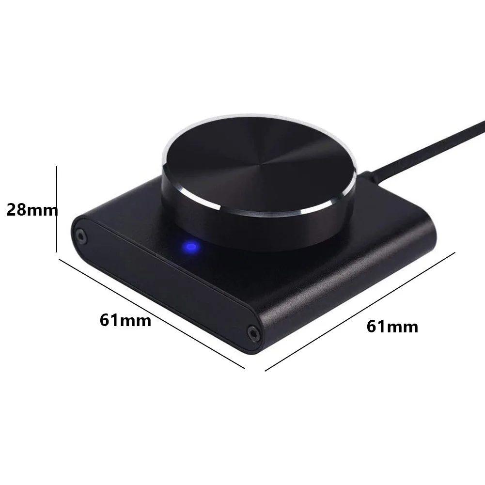 PC 컴퓨터 스피커 오디오 볼륨 컨트롤러 USB 볼륨 조절 노브 2가지 모드 재생/일시정지/후진/전진 기능이 있는 볼륨 조절 조절기