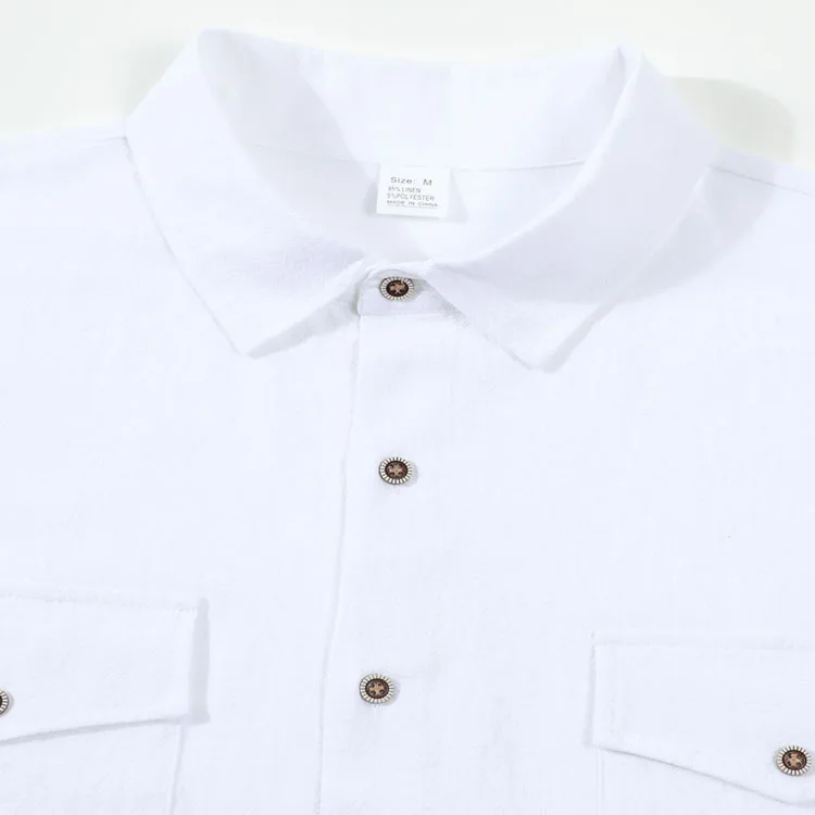 Détail col classique chemise homme