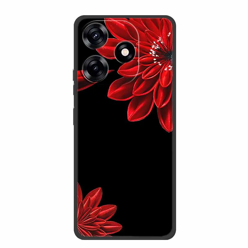 Premium Black Silicone Soft Phone Case - 6.6 Protective Back Cover Shell