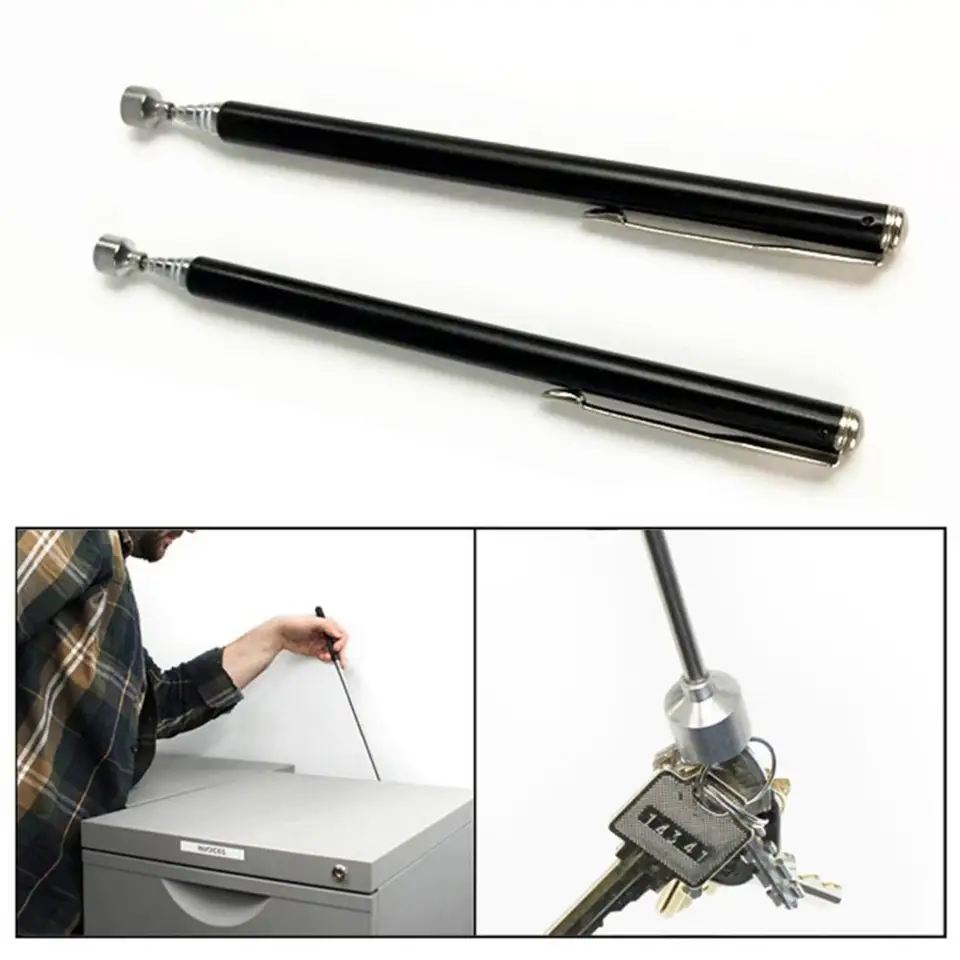 Stylo Aimanté Télescopique Uxcell 26 Cm – Outil De Récupération Magnétique Pour Petites Pièces