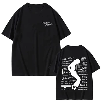2026 Summer Fashion Trendy Tee Classic Michael Jackson Album Logo Graphic T Shirt Unisex Clothing Vintage Gothic Rock T-shirt