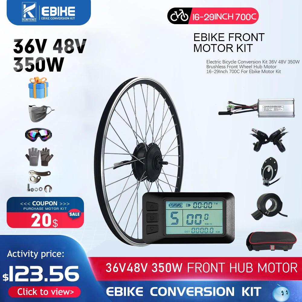 Electric Bike Conversion Kit 36V48V 350W Front Brushless