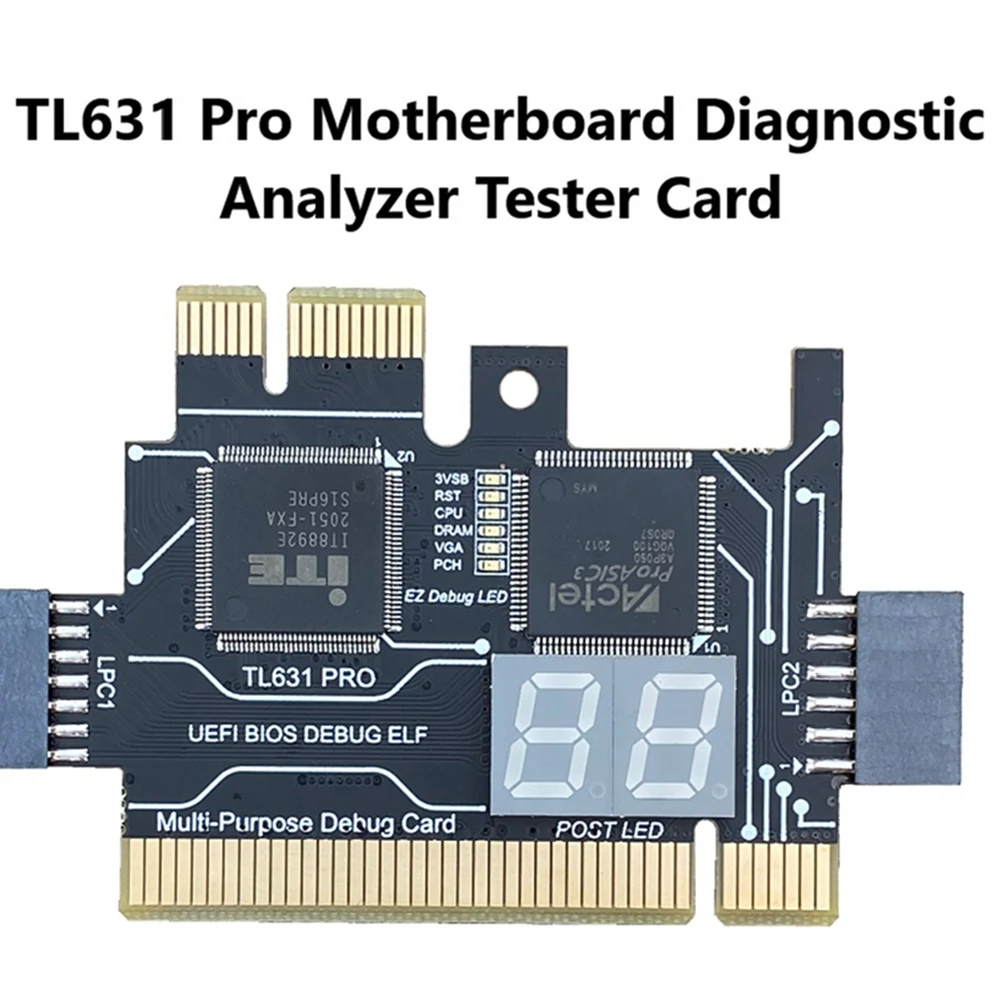 TL631 PRO univerzální notebook PCI diagnose karta PC PCI-E mini LPC základní deska diagnostické analyzátor tester debug karet