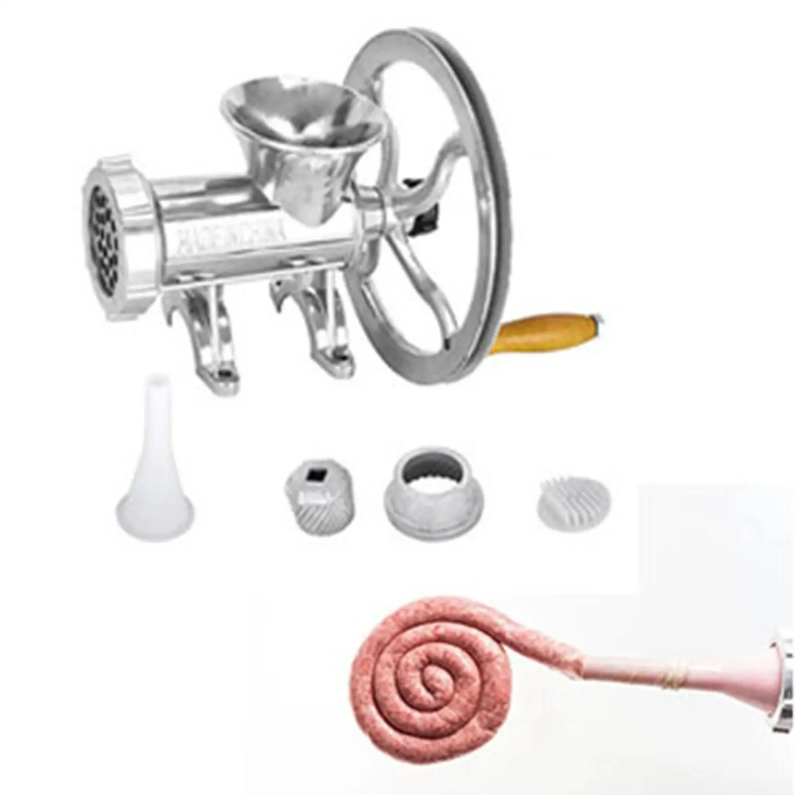 

Manual Meat Grinder Kitchen Cooking Tool Grinding Machine Sausage Grinder for Home Kitchen Pork Chicken Noodle Dishes Chilli