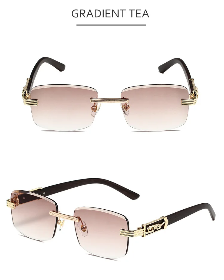 Diamond Cut Edge Sunglasses Vintage Men's Sunglasses Wood Style_voghion.com