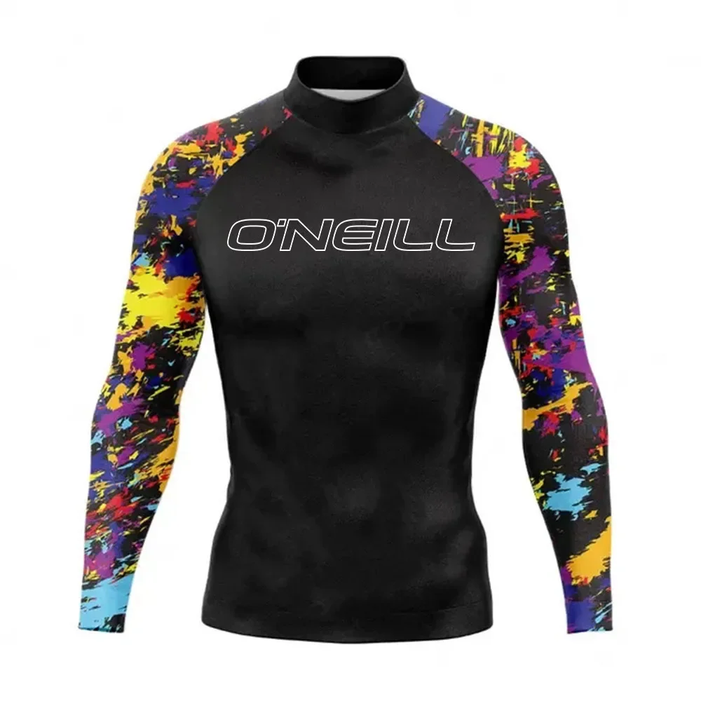 Men's Rash Guard Surfing Diving Swimwear Long Sleeve T-shirts UV Protection Swimsuit Swimming Shirt Beach Clothes Rashguard rash guard