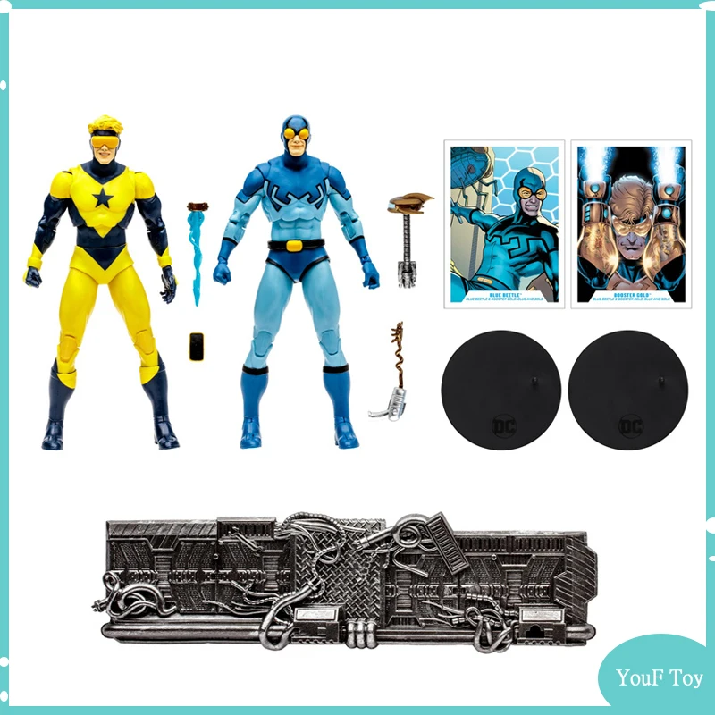 

Mcfarlane Toys Anime Figure Booster Gold Blue Beetle Action Figures Dc Collector Multipack 7-Inch Figurine Statue Model Kid Doll