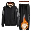 Plus Size 9xl Winter Men Sweat Suits Fleece Sportwear Suit Zipper Jacket+pants Warm Sports Sets Oversized Thick Hoodie Tracksuit 2