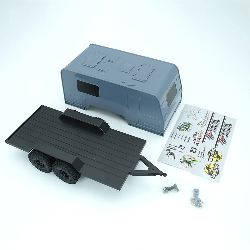 Accessoire de carrosserie : remorque camping-car 1/18 pour crawler TRX4M, intérieur visible