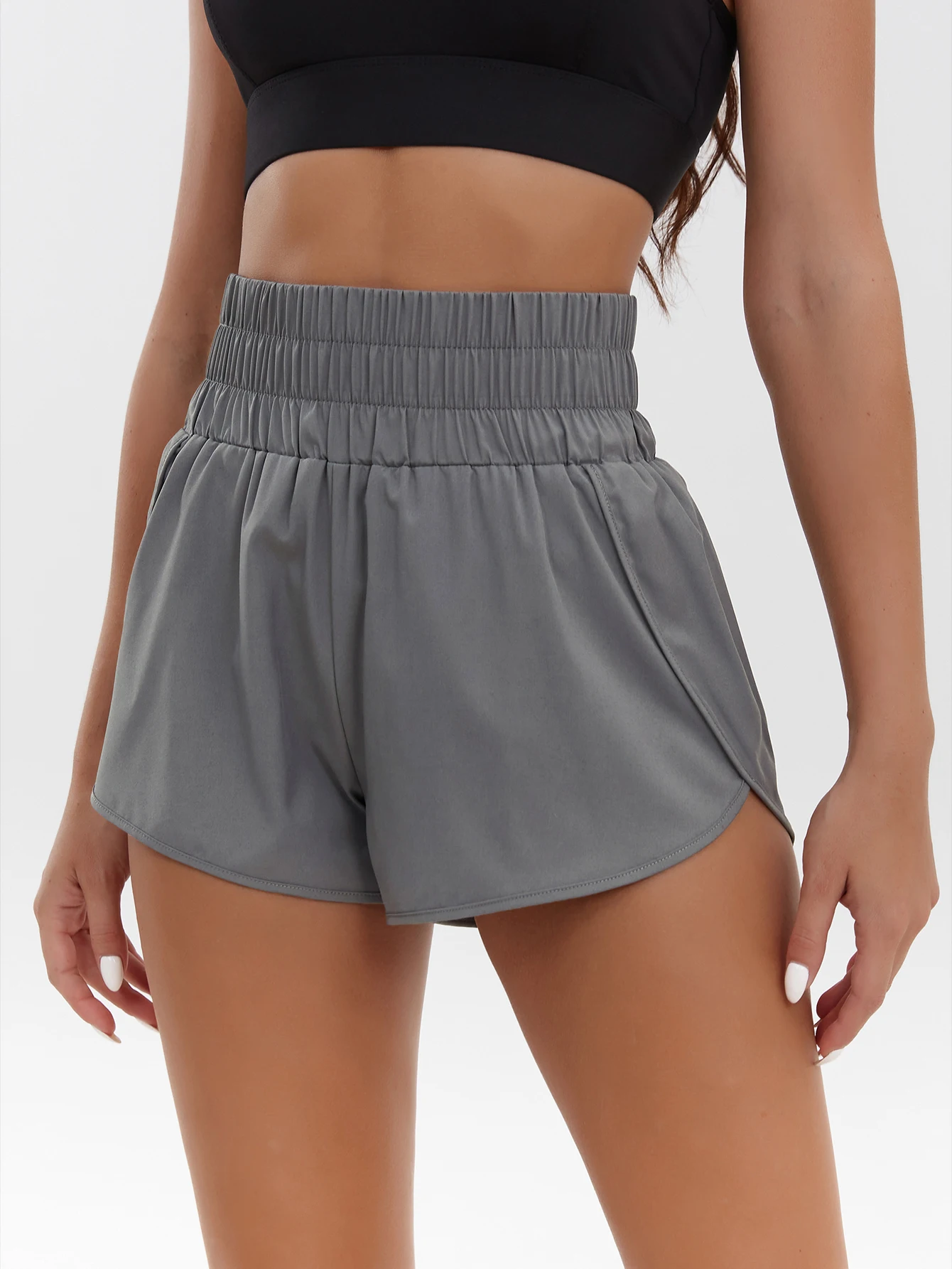 2025 New European and American Women's Shorts High Waist Elastic Loose Quick-drying Sports Casual Shorts Breathable Pants 4