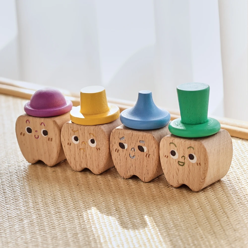 4pc Set Baby Zahn Holz Box Säuglings Milch Zähne Organizer Lagerung Cartoon Zahn Souvenir Box Baby Jungen Mädchen Souvenirs geschenke – Detail 14