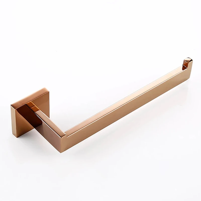 Polishing Rose Golden Bathroom Hardware Stainless Steel Towel Rack Toliet Paper Holder Towel Ring Hook Bathroom Accessory