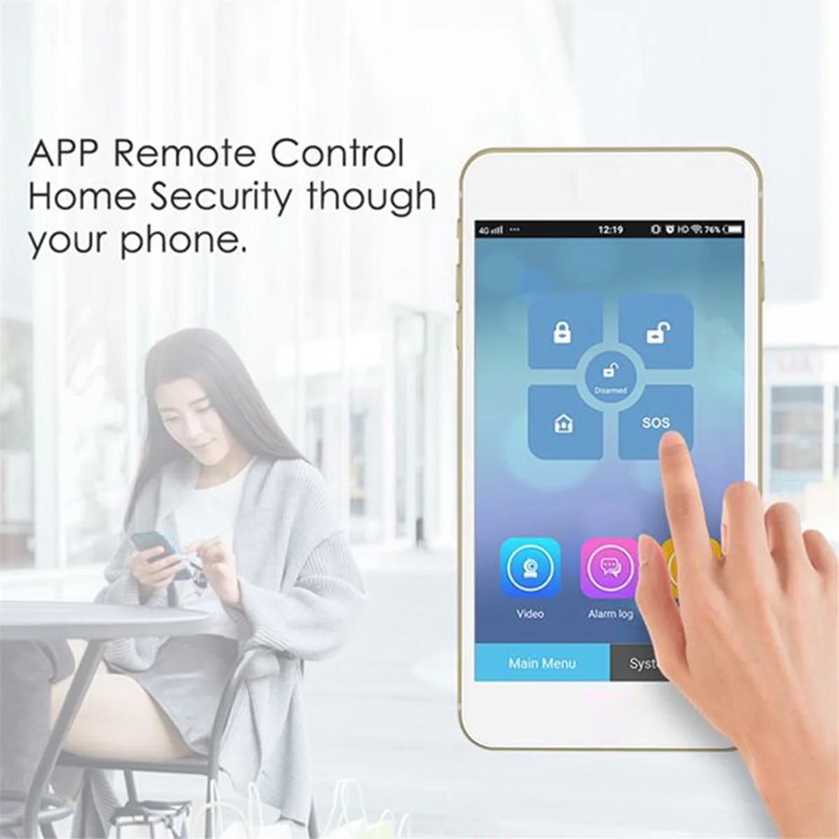 Домашняя охранная сигнализация с датчиком, Wi-Fi, SIM, GSM, RFID
