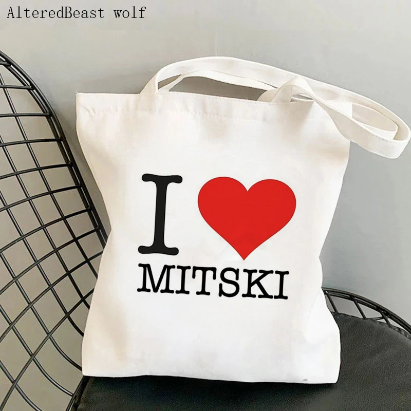 Women Shopper bag Mitski être le cowboy Printed Bag Harajuku Shopping Canvas Shopper Bag girl handbag Tote Shoulder Lady Bag