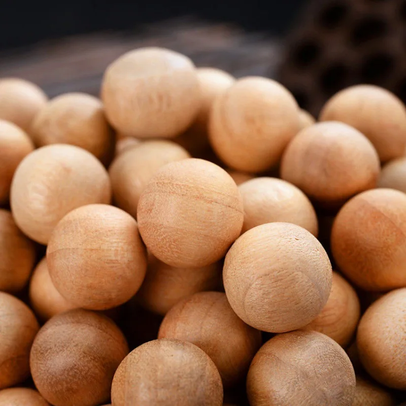 50Pcs Camphor Balls Natural Wood Insect Repellent For Wardrobe