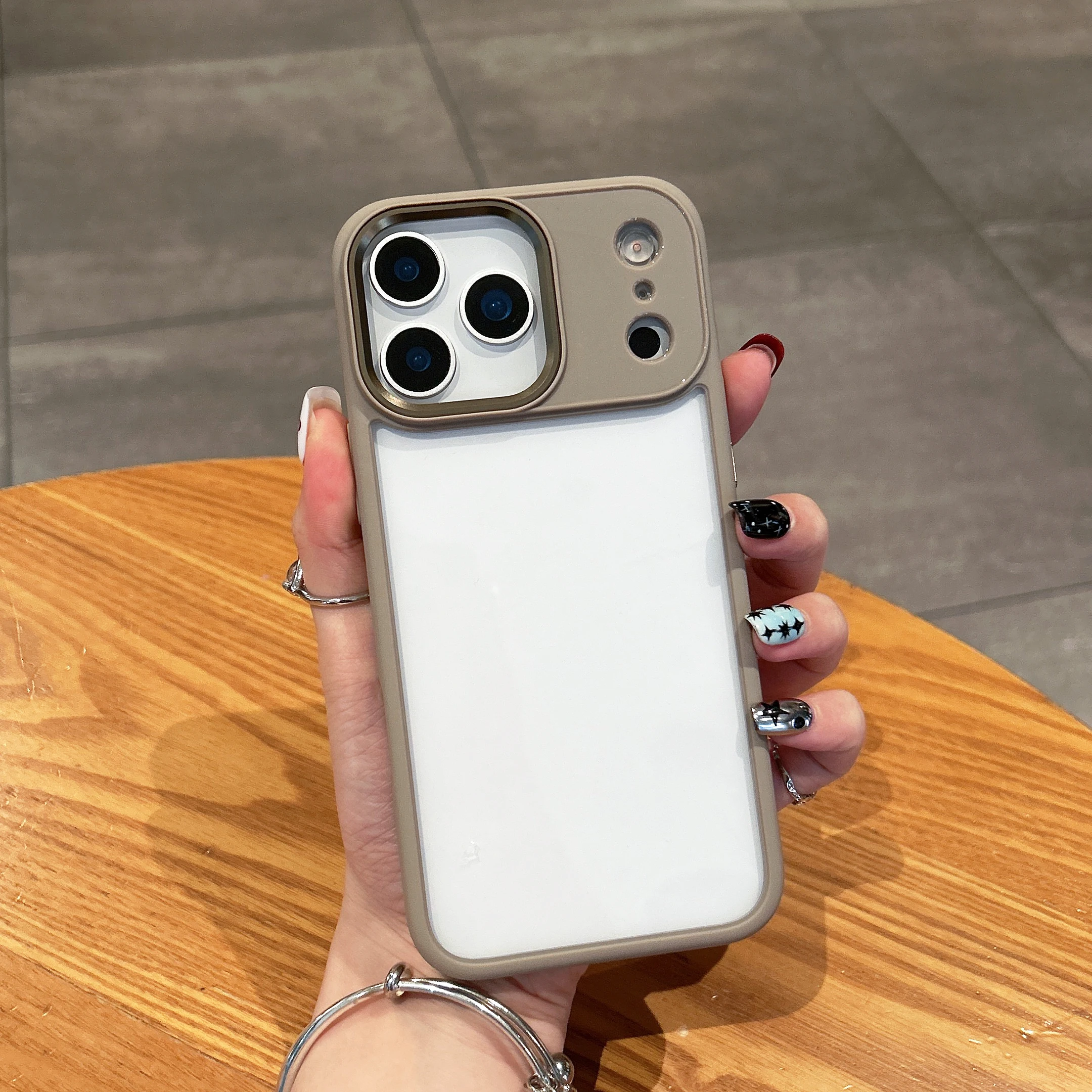 Luxury Metal Frame Transparent Acrylic Shockproof Bumper Cover