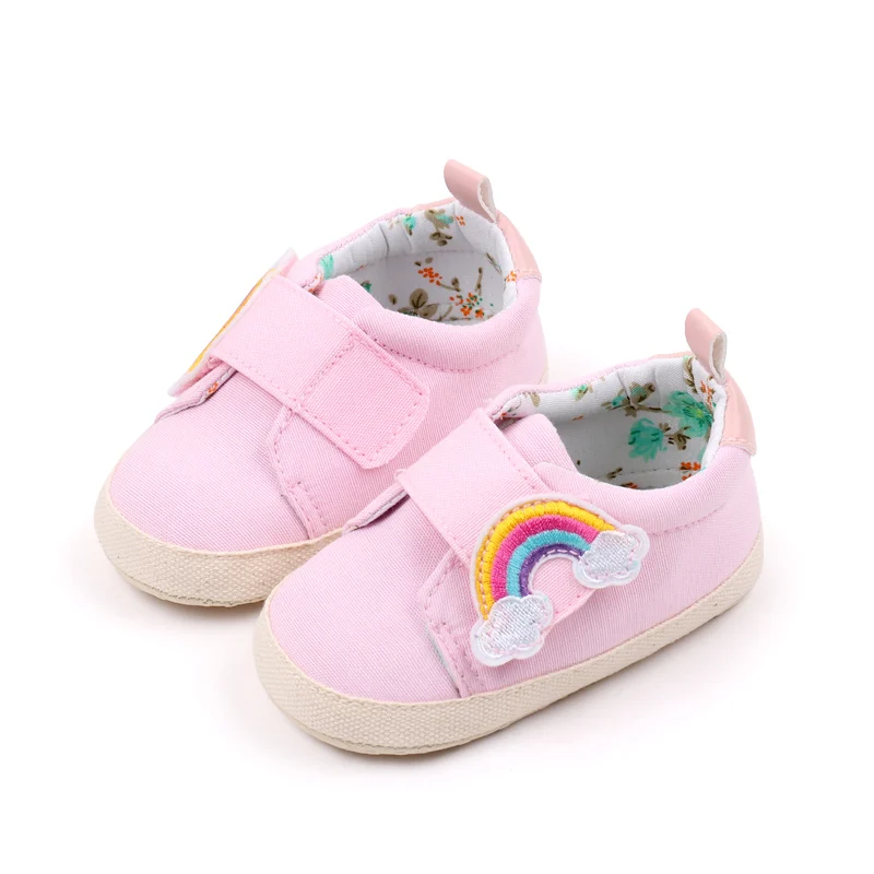 Baby Sneaker Soft Infant Walking Shoes Cute Rainbow Spring and Autumn Style Anti-slip Sole and Cotton for 0-9-18 Months BYQ3181 5