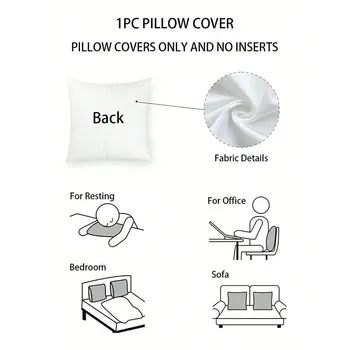 1pc Floral Print Cushion Cover Without Filler, Modern Throw Pillow Case For Sofa, Throw Pillow Party Decoration 17.7in 5