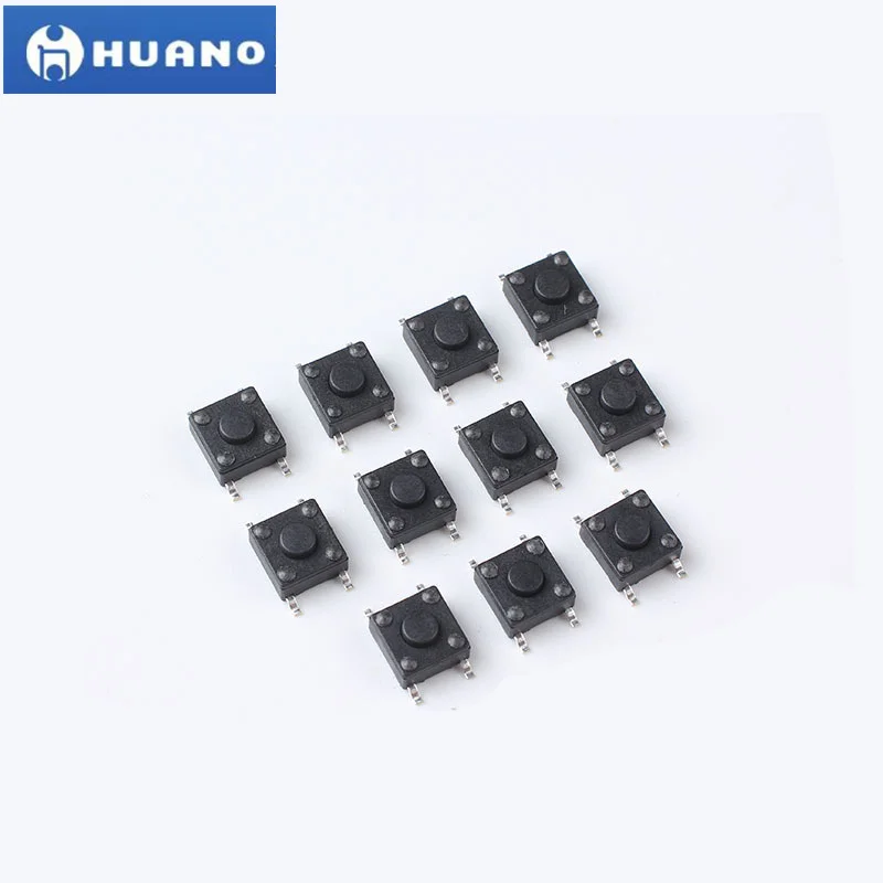 

1000Pcs New HUANO Tactile Button 6*6*3.5mm touch switch SMD-4 mouse micro switch (If you need other heights, please contact us!)