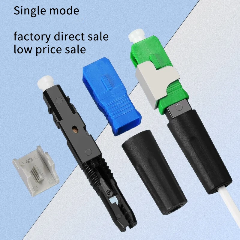 

100-400pcs SC/APC SC/UPC Fiber Optic Fast Connector SM Single-Mode Optical Quick Connector FTTH Tool Cold Connector Tools SC UPC