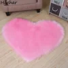 Irregular Heart Plush Carpets Bedside Soft Sweet Anti-slip Living Room Bedroom Floor Sofa Universal Washable Home Decor Doormat 1