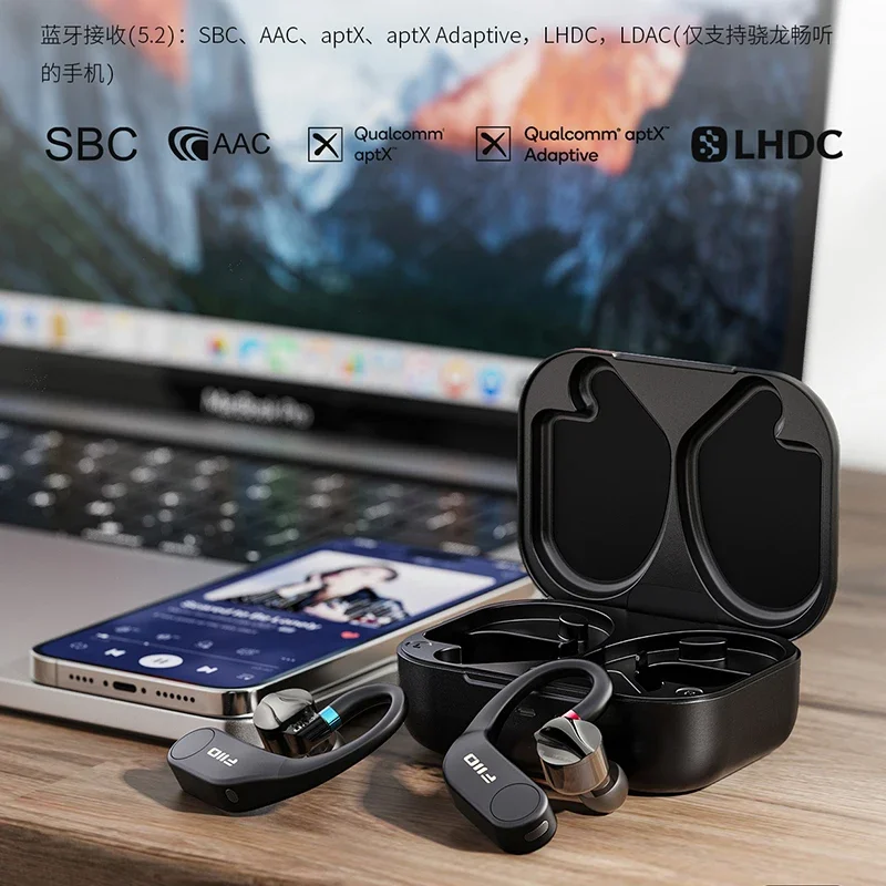 FiiO UTWS5 2025 True Wireless Bluetooth Earbuds Hook Headphone Amp