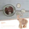 Elephant Piggy Bank Money Japanese Child Box with Counter Kids for Adults Animal Coin Wooden Cash Children 2