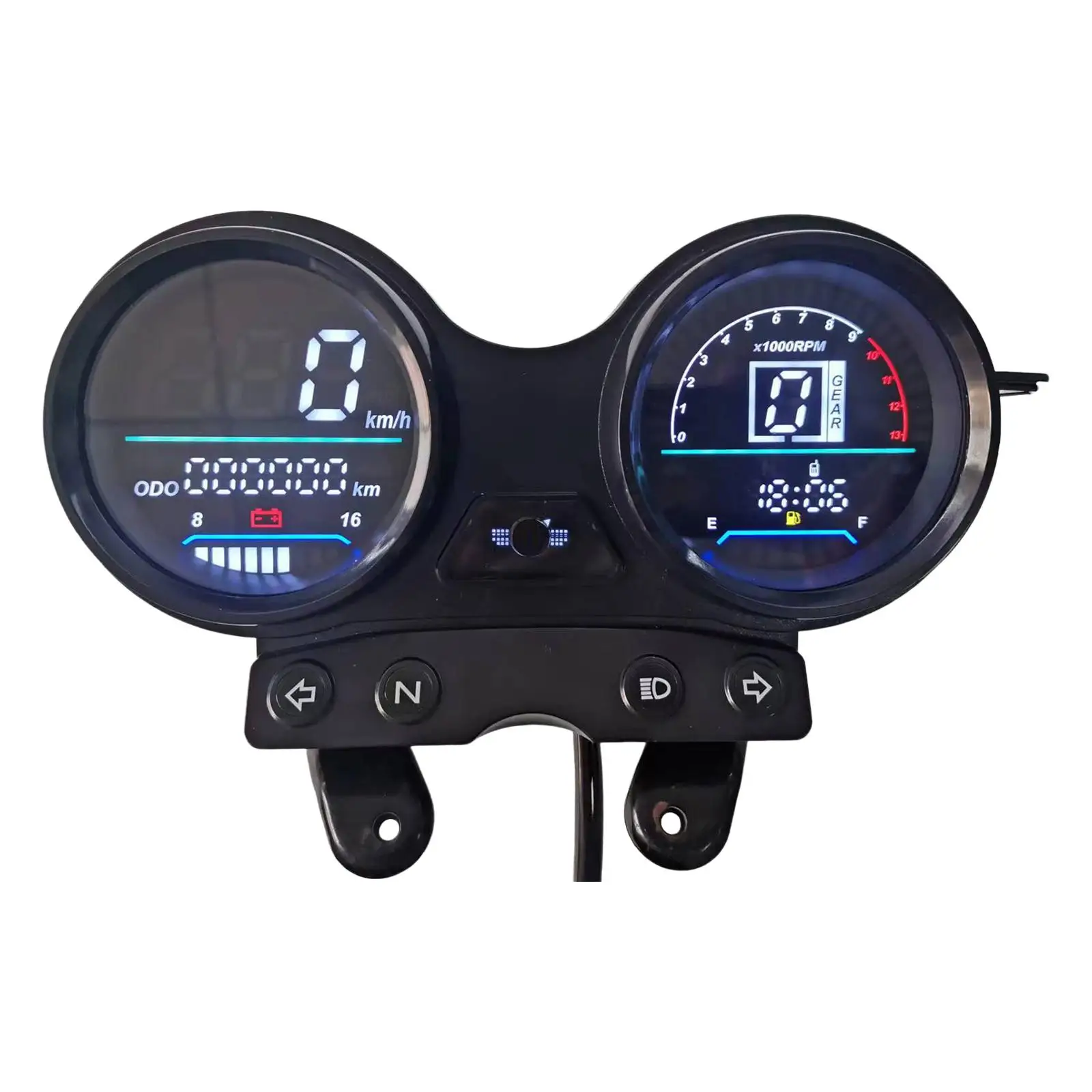 DC 12V Motorcycle Digital Odometer Speedometer for Yamaha Ybr 125 Digital Instrument Motorcycle Speedometer Fuel Gauge Oil Gauge