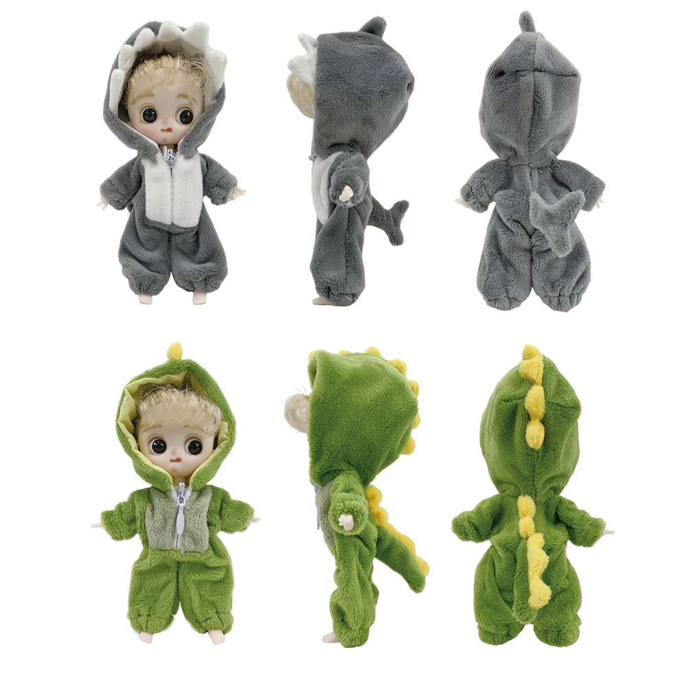 Cute Dinosaur Animal Monster Doll Clothes Fox Tiger Doll Clothing Accessories For Dod,Ob11,Obitsu 11,Molly, Gsc,1/12 Bjd Doll 4