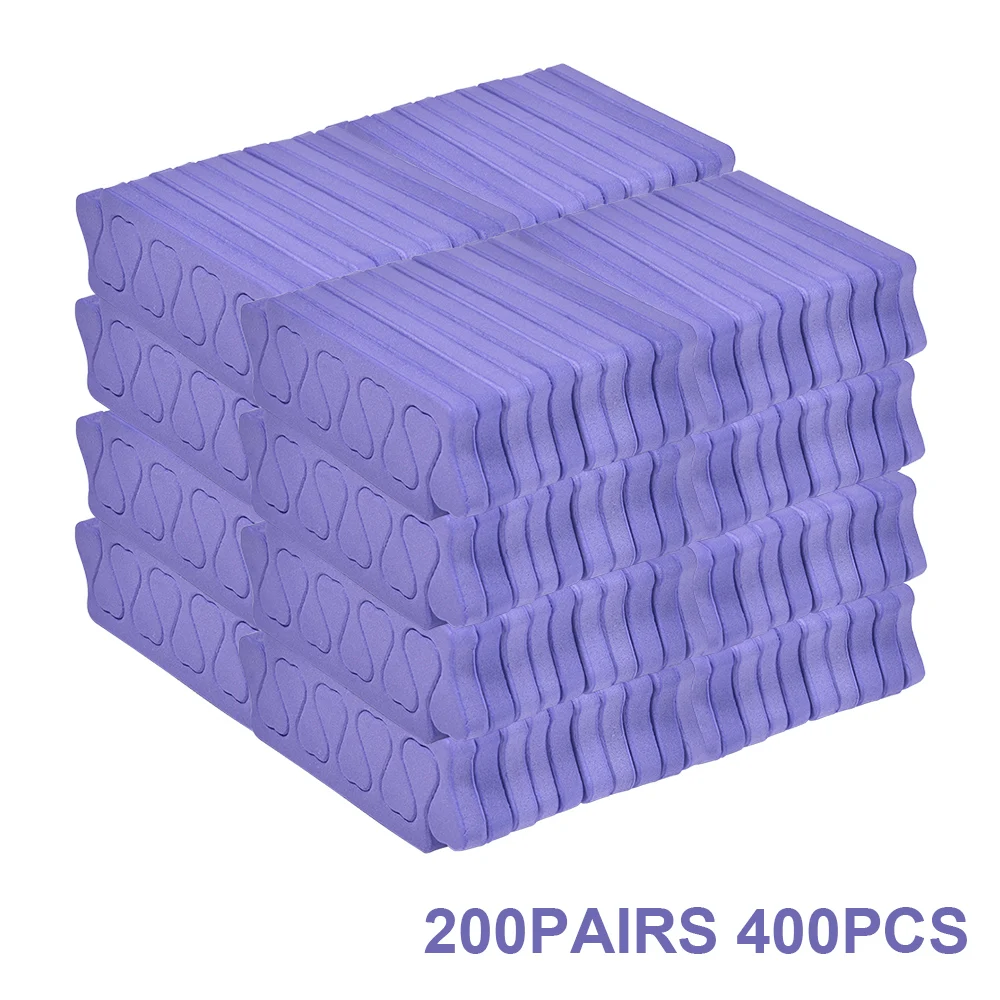400/200pcs/Pack Nail Art Toes Separators Set Fingers Foots Soft Foam Sponge Dividers Manicure Pedicure Gel UV Polish Tool Pink