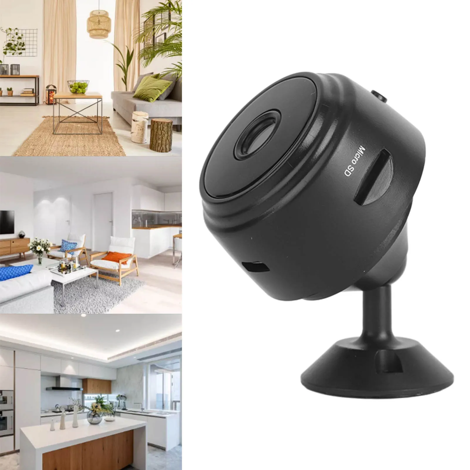 Surveillance System Wireless WiFi Camera 120&deg; Wide Angle 720P Mini Surveillance System CCTV for Children Elders Security Camera
