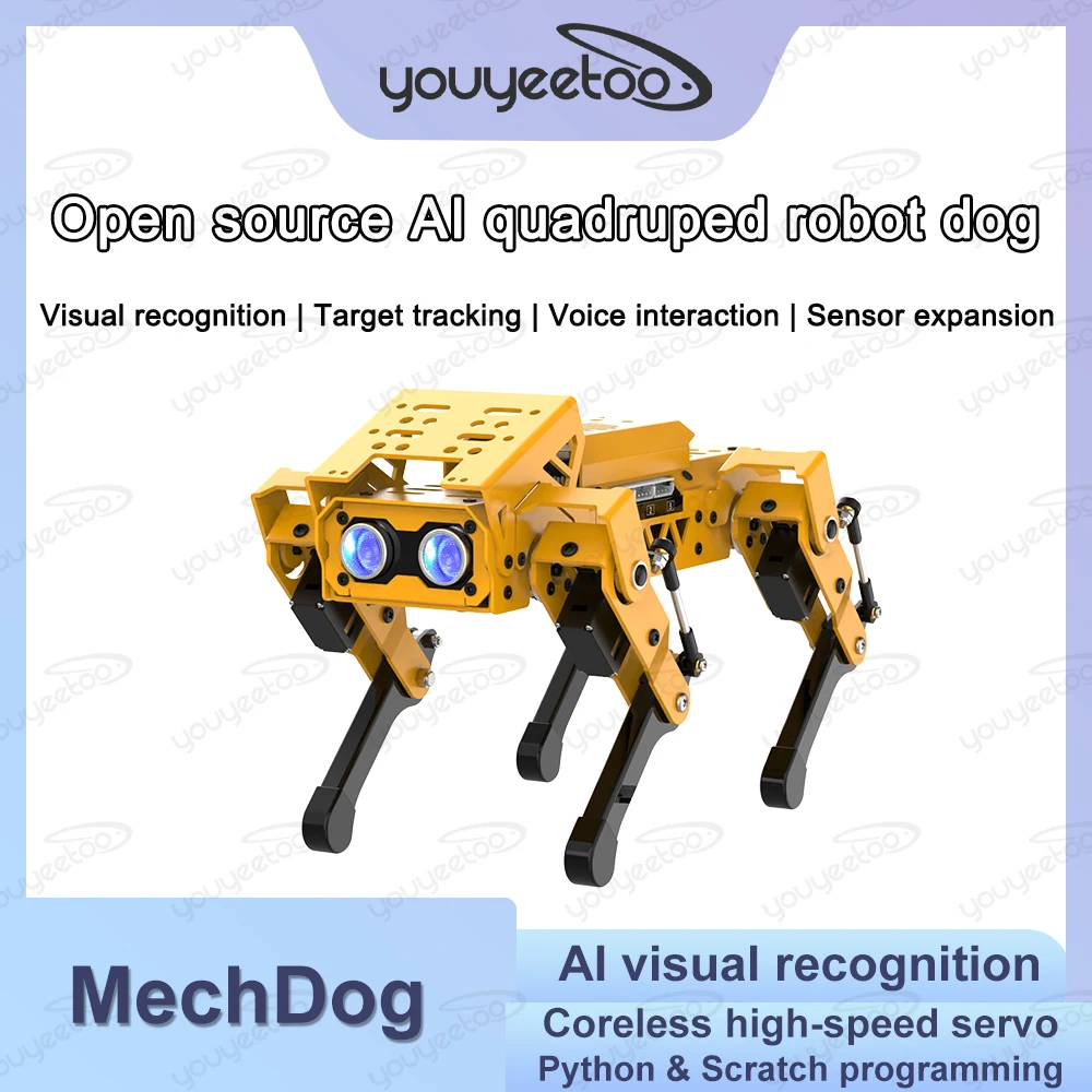 ESP32 Quadruped Robot Dog MechDog Intelligent AI Visual Bionic Robot ...
