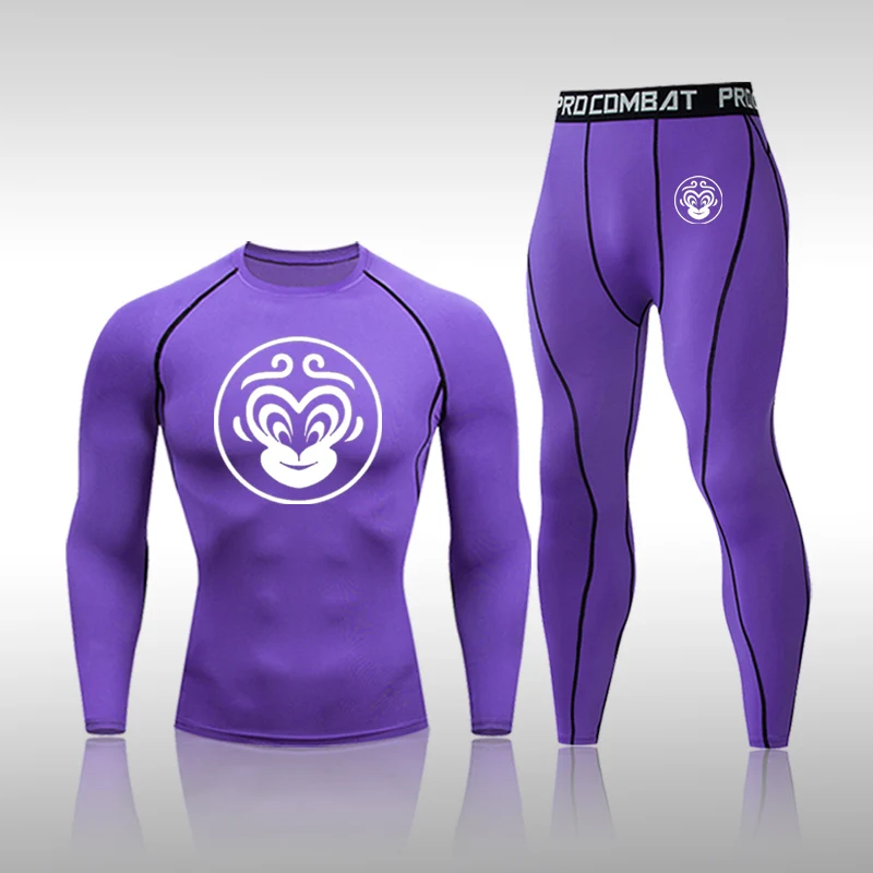 

Gym Men's Running Fitness Sportswear Men's Kit Athletic Quick Dry Training Clothes Sports Suits Workout Jogging MMA Rashguard