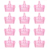 12 Pcs Toy Mini Shopping Basket Plastic Toys Small Baskets 65X45X35CM Simulation Handheld Pink Kids Child Baby 1