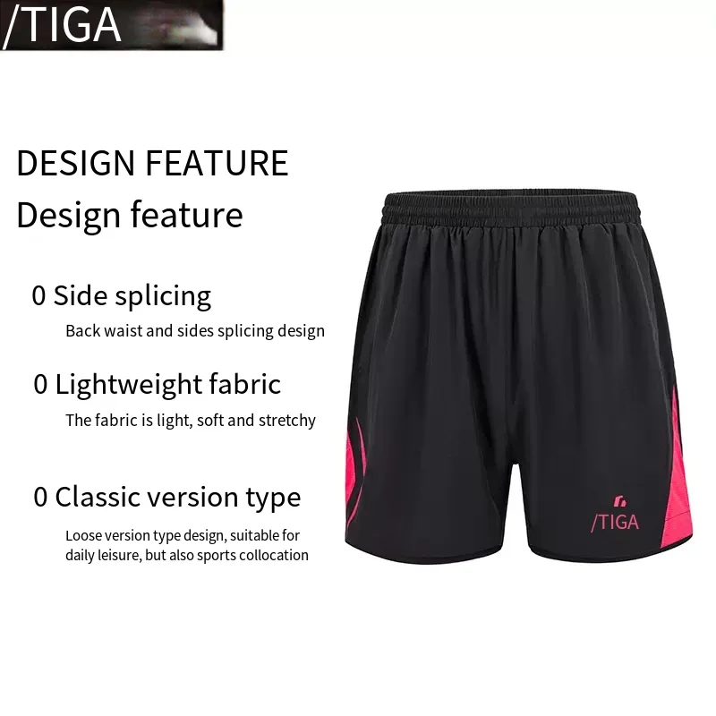 Stiga table tennis shorts new men women sport short sleeve tennis sportswear