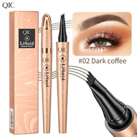 Eyebrow Pencil Liquid Waterproof Eyebrow Pencil Smudge-proof Brow Pencil With 4 Tip Microblade Eyebrow Pen Long-lasting Natural 1