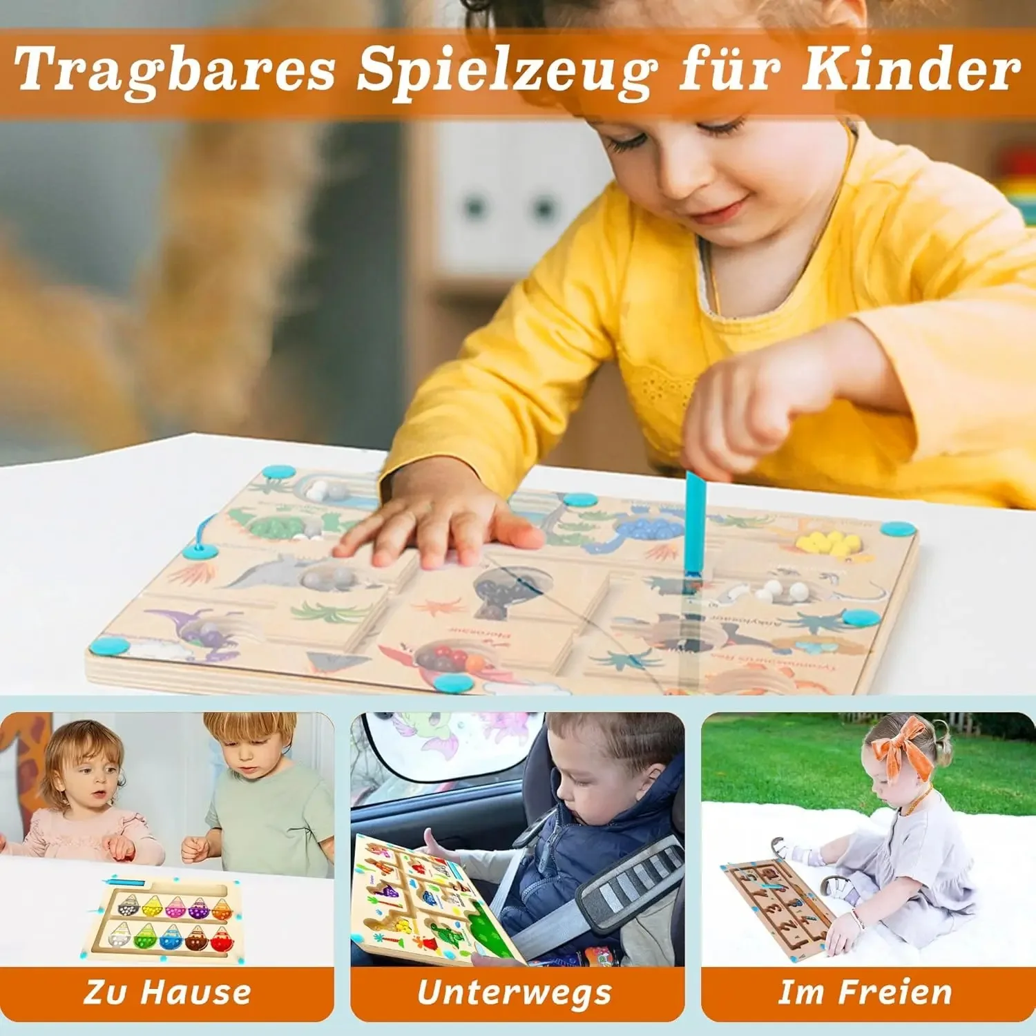Christmas Magnetic Counting Color Sorting Game Maze Board Pen Moving Bead Games Sensory Games Kids Educational Toys Gifts