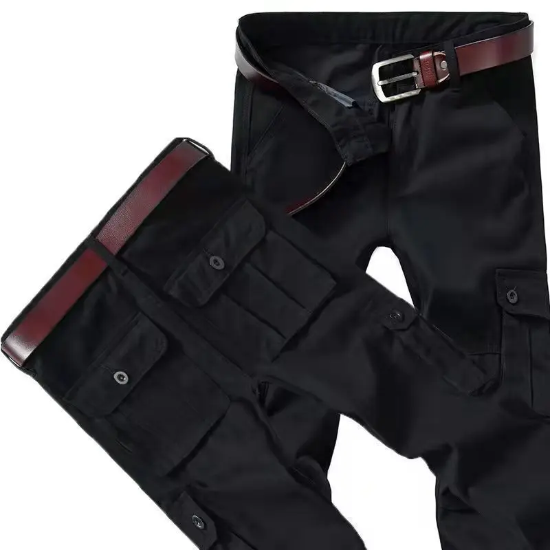 thumbnail image 1 of Pantalones cargo para hombre Y2k, pantalones de verano estilo hip hop, ajustados, de color azul marino, de algodón, para exteriores, de nailon, informales, nuevos pantalones de trabajo estilo Harajuku, 1 of 5