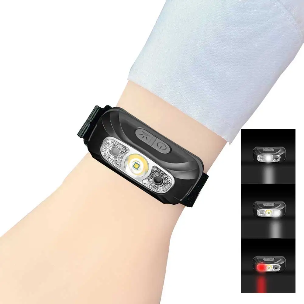 White SOS Red LED USB Portable Light Wristlight Strap Night Cycling Running Fishing Lamp Wrist Band Bracelet Wristlamp Flashlamp