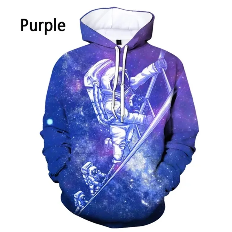 thumbnail image 1 of Nueva sudadera con capucha de traje espacial de astronauta de moda para hombres y mujeres con estampado 3D, sudadera de manga larga, chándal de gran tamaño para hombres, 1 of 5